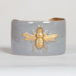 Gorgeous gray/gold Bee Cuff Bracelet😍